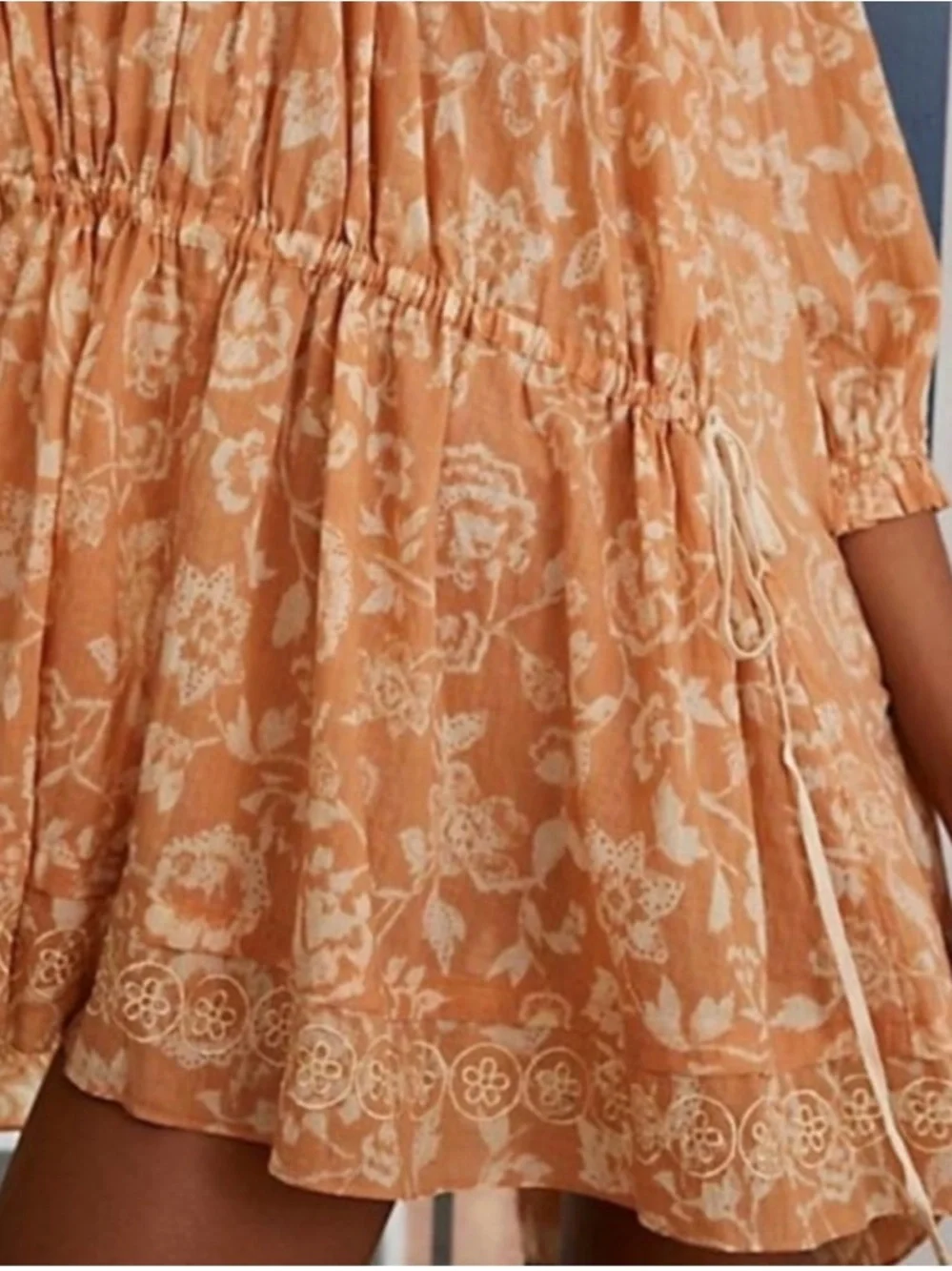 Free People Nora Nightie Floral Embroidered Mini Dress Small NWT - Picture 5 of 11